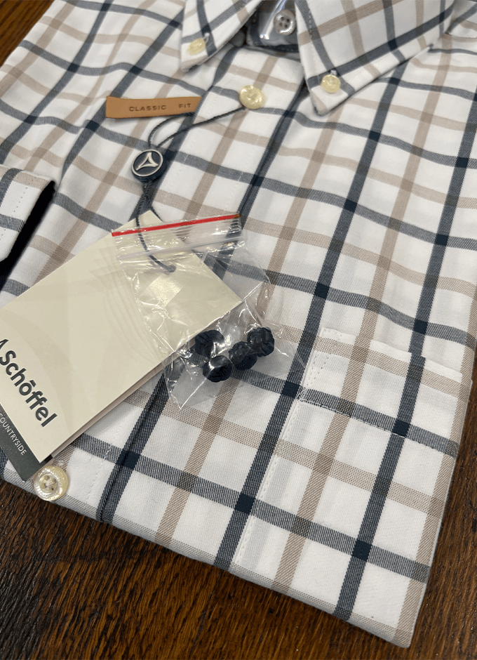 Brancaster Classic Shirt | Navy Check