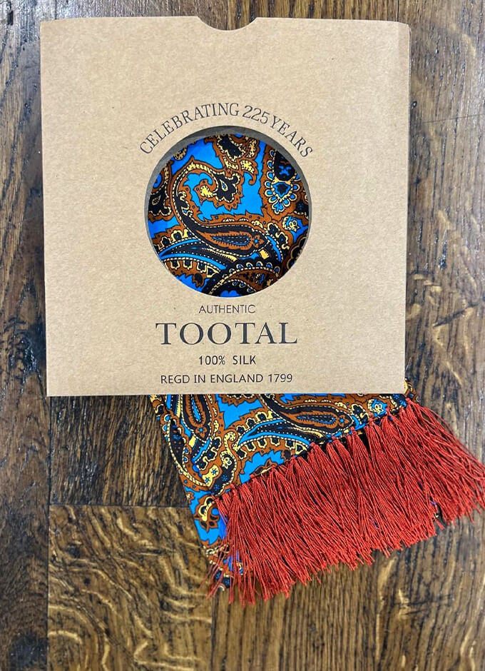 Tootal Silk Scarf | Bronze Paisley Design