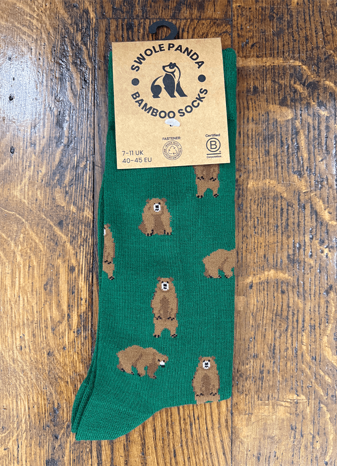Swole Panda| Brown Bear Socks