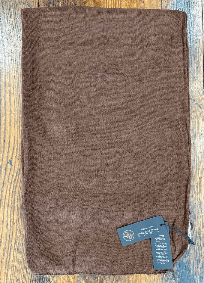 Textured Scarf | Dark Brown