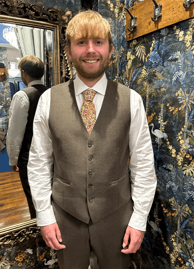 Wilvorst | C heltenham Pure Wool Waistcoat | Brown