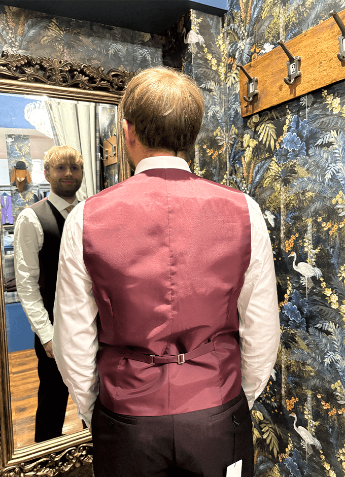 Wilvorst | Pure Wool Waistcoat | Burgundy