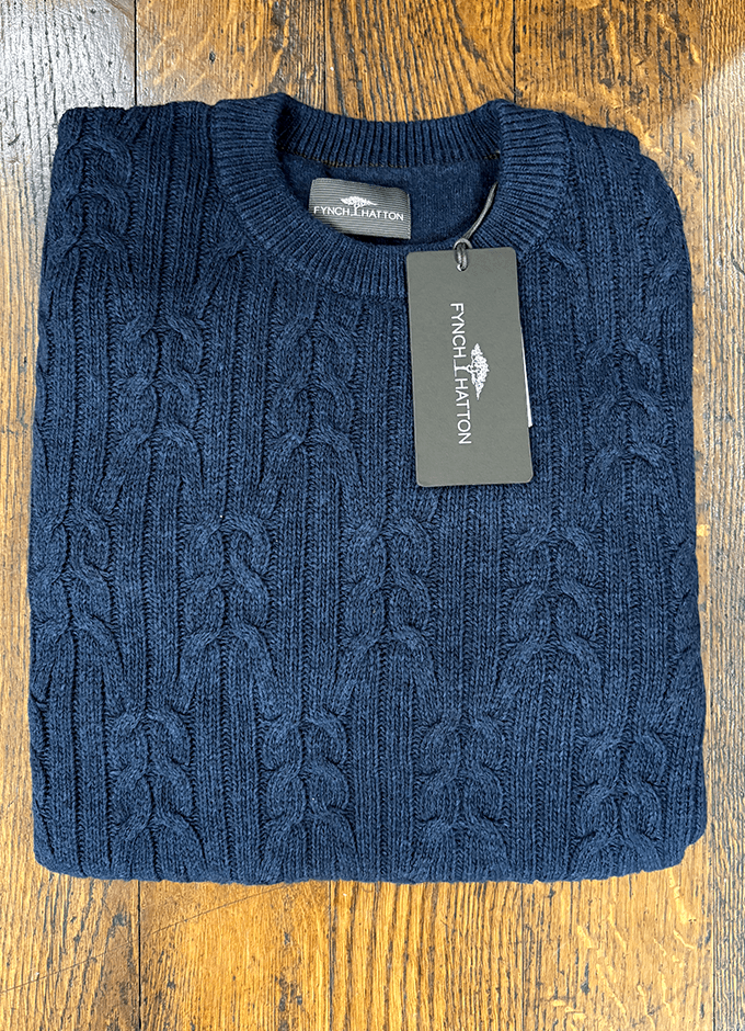 Soft Knit O-Neck Jumper | Navy