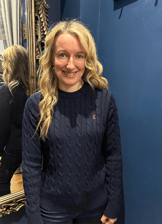 Classic Cable Knit Jumper | Navy