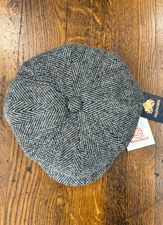 Carloway Harris Tweed  Cap | Grey/Tan