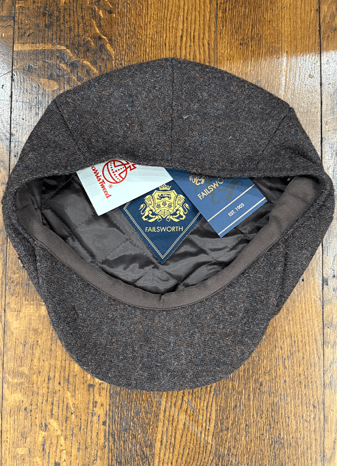 Carloway Harris Tweed Cap | Brown