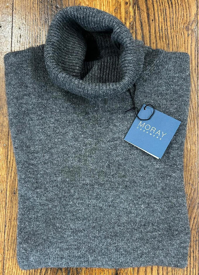 Haymarket Roll Neck Sweater | Grey