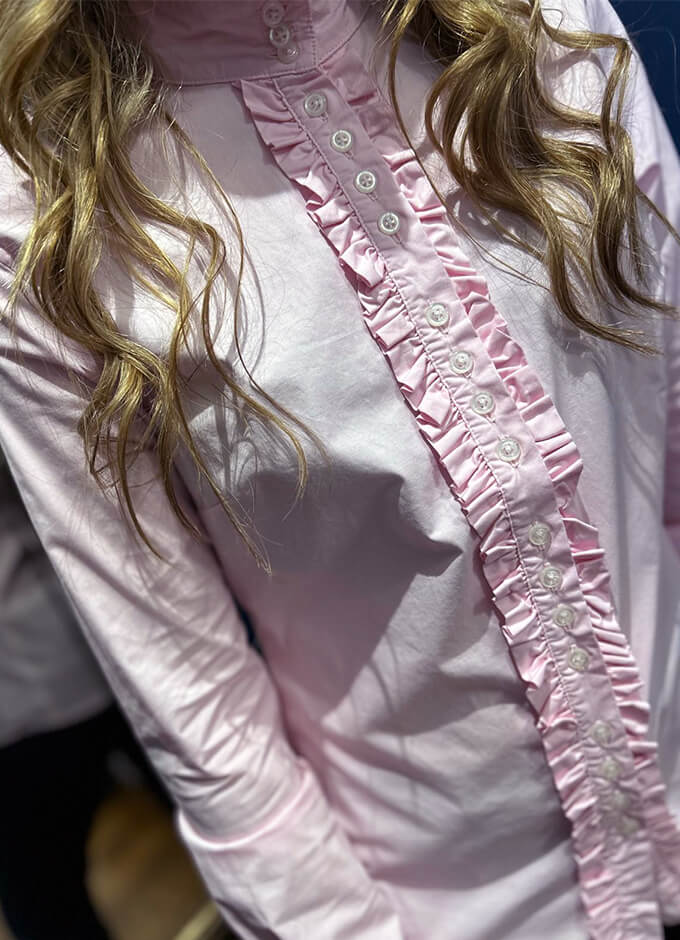 Chamomile Cotton Shirt | Pink