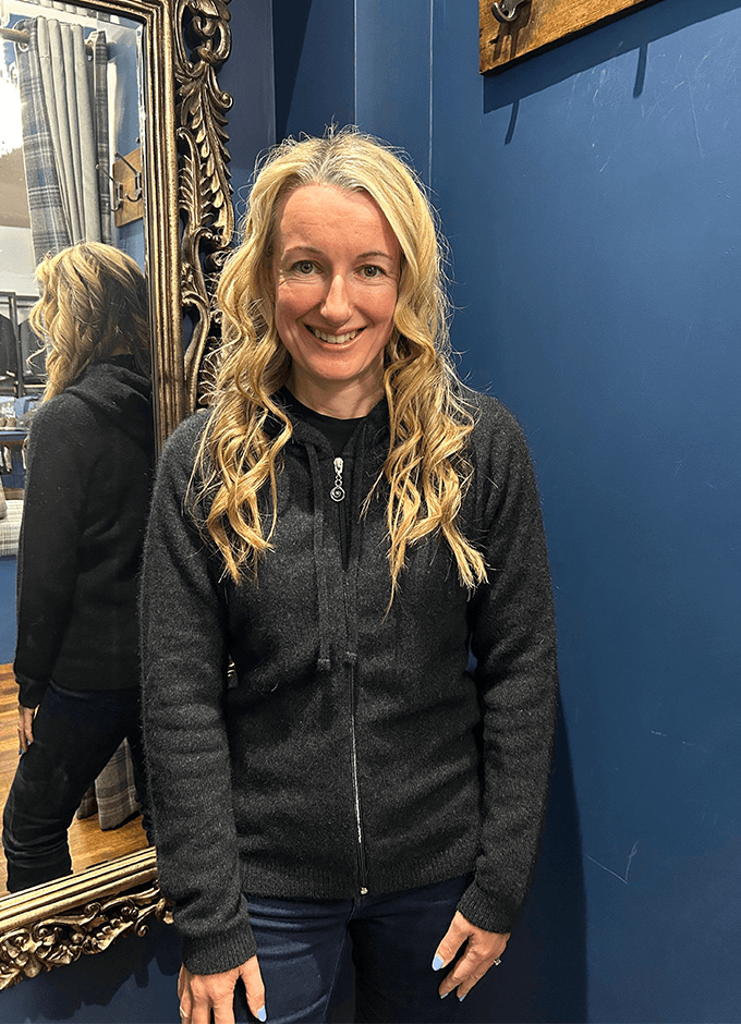 Ladies Possum Wool Oulu Hoodie | Charcoal