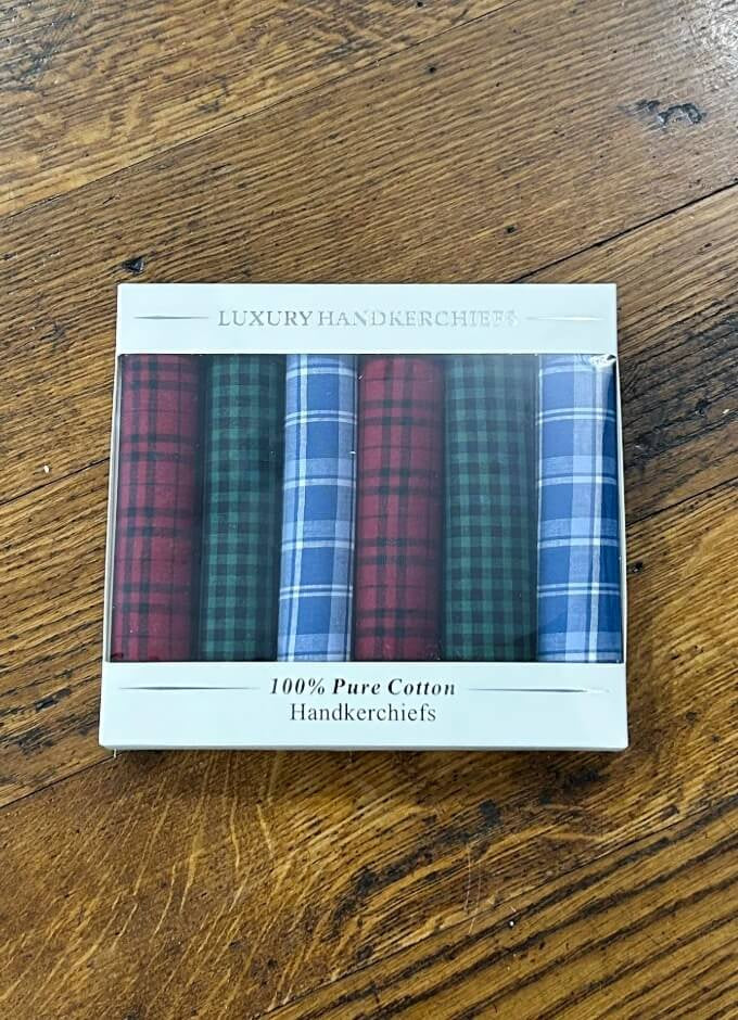 Check Box of 6 Handkerchiefs