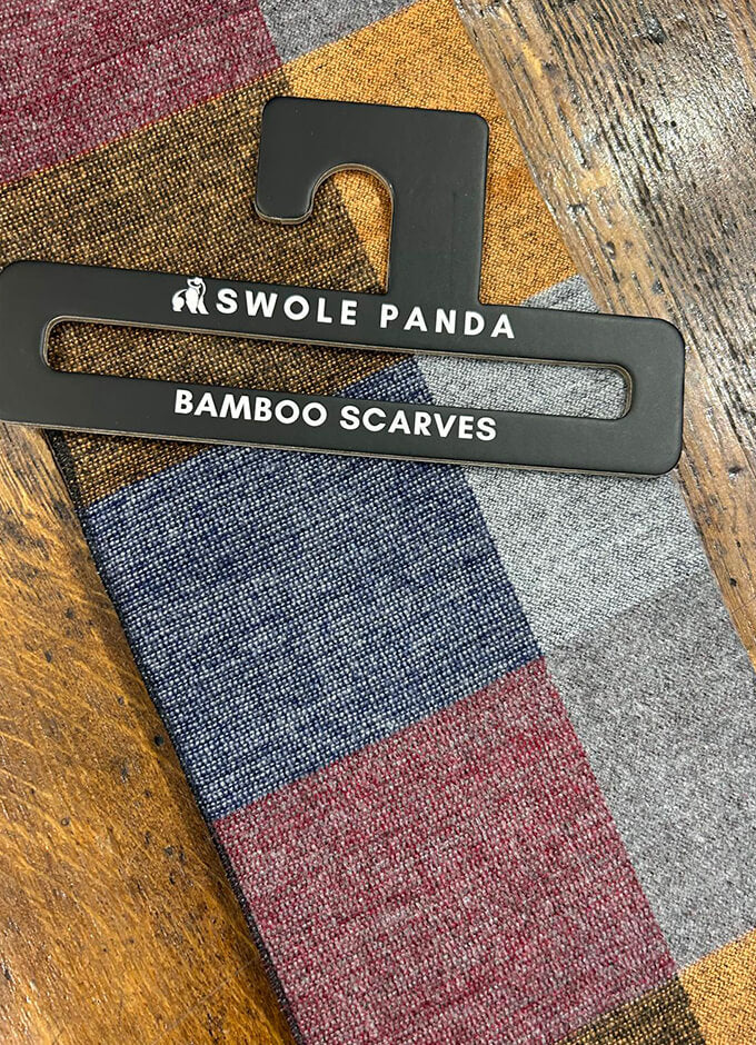 Swole Panda Bamboo Scarf | Colourful Check