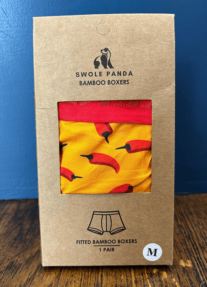 Swole Panda Bamboo Boxers | Chilli Peppers