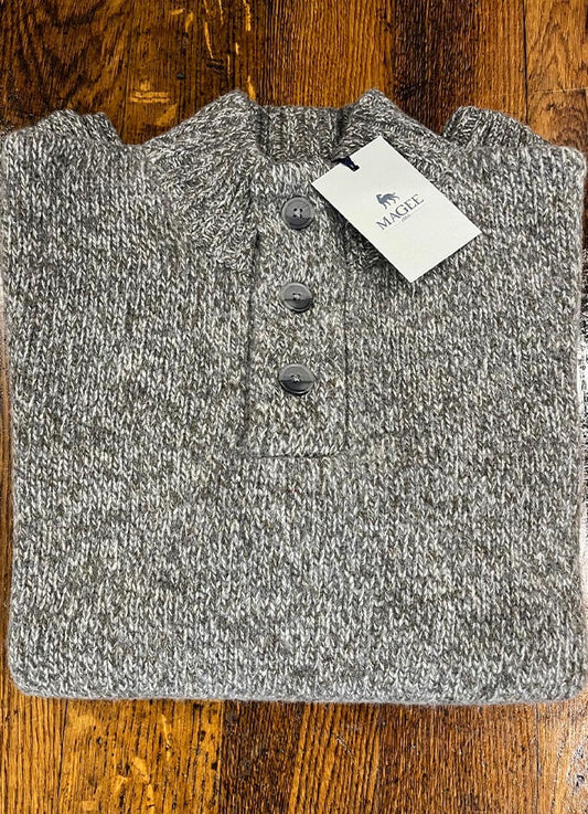 Darragh Chunky Button Knitwear | Grey