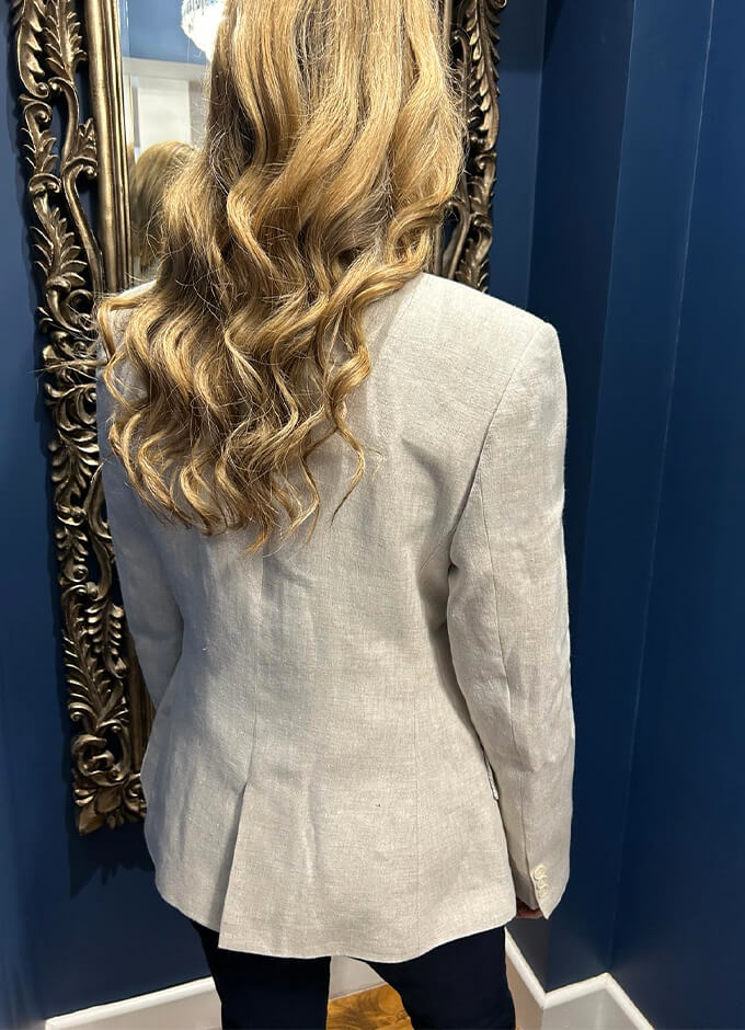 Clair Natural Linen Ladies Jacket Natural