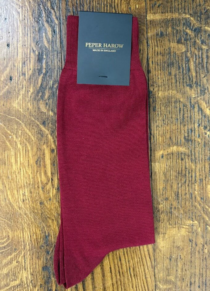 Peper Harow | Classic Men's Socks | Burgundy