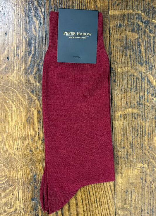 Peper Harow | Classic Men's Socks | Burgundy