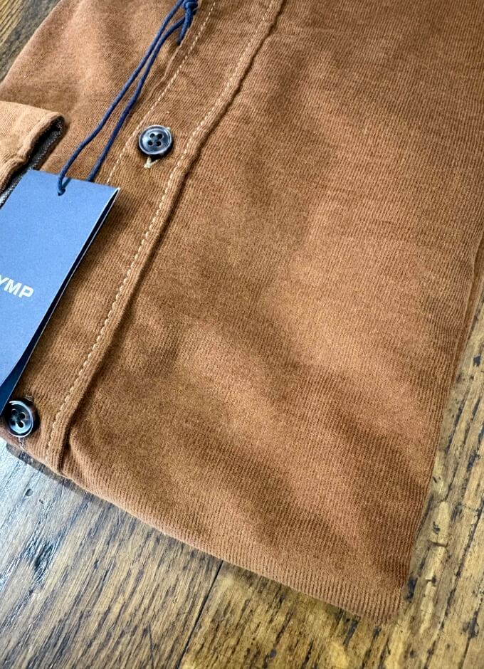 Casual Fine Cord Shirt | Caramel