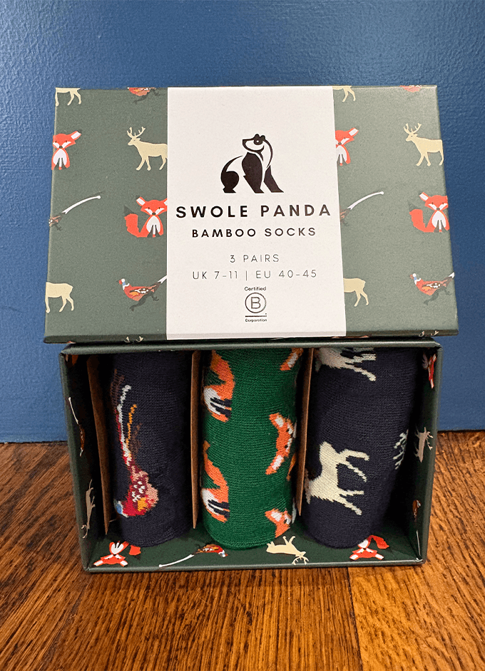 Swole Panda | Countryside Sock Gift Box | 3 Pairs 7-11