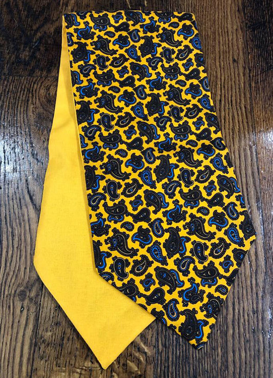 Silk Cravat | Mustard Bold Paisley