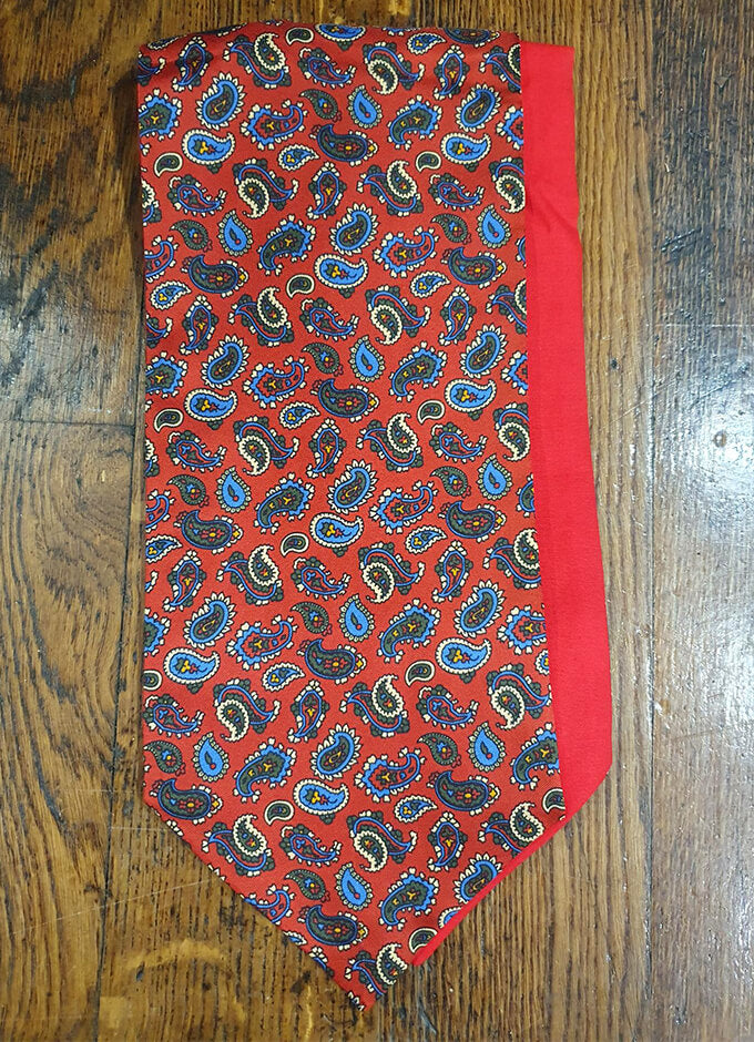 Silk Cravat | Red Paisley