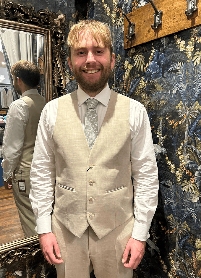 Torre | Summer Suit Waistcoat | Cream