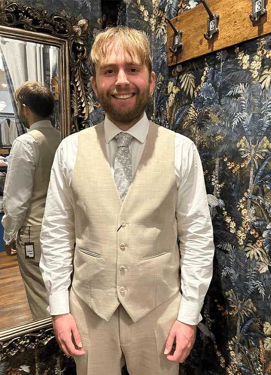Torre | Summer Suit Waistcoat | Cream