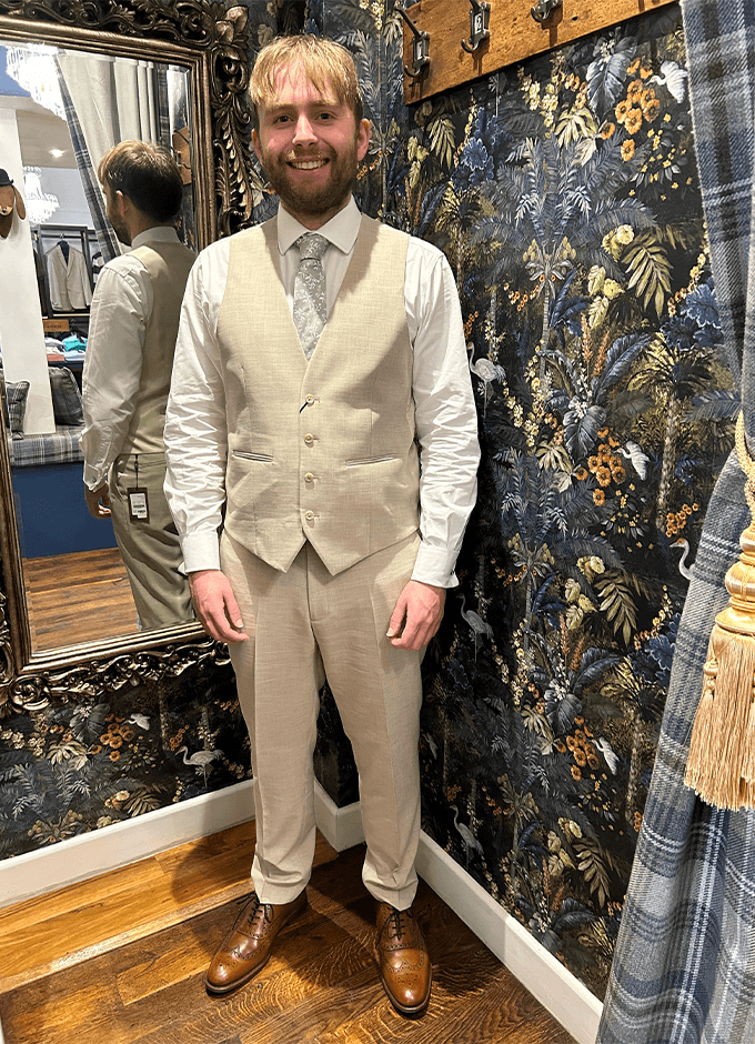 Torre | Summer Suit Waistcoat | Cream