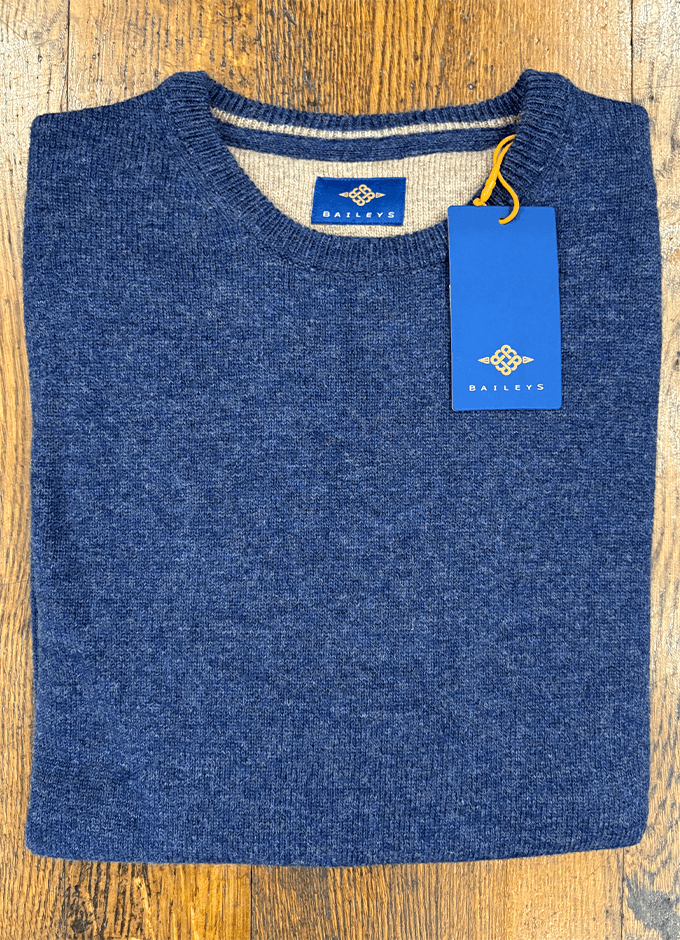 Lambswool Jumper | Crew Neck | Dark Blue