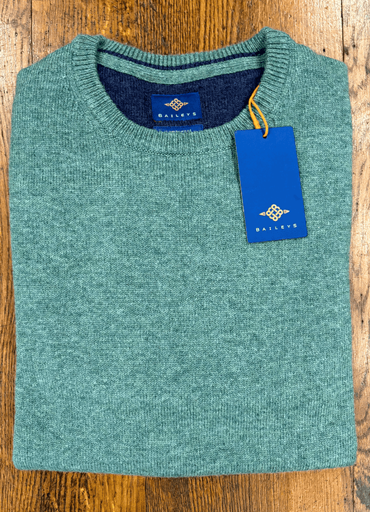 Lambswool Jumper | Crew Neck | Dark Forest