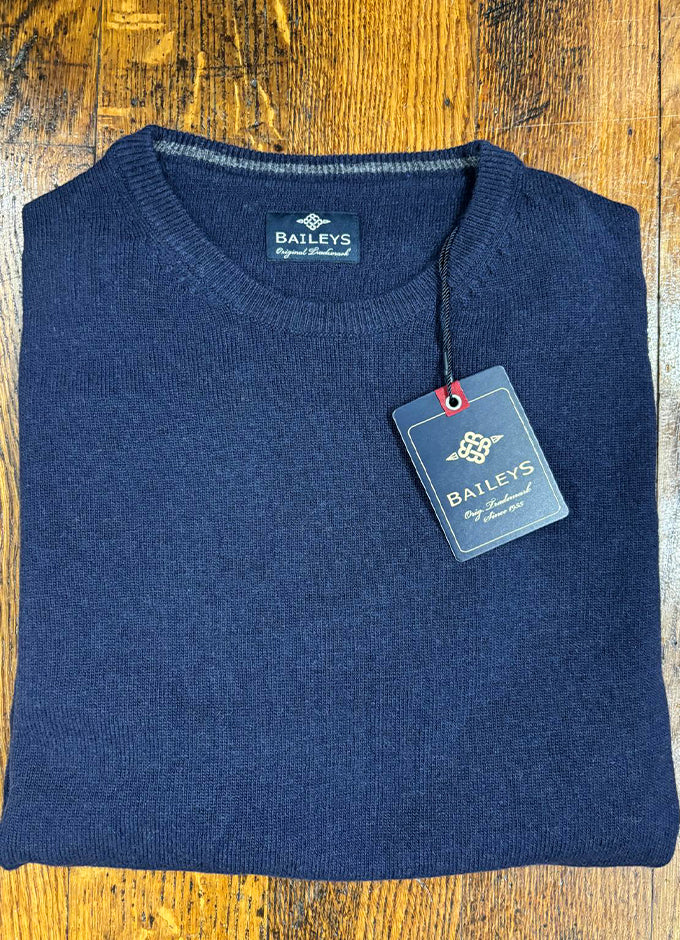 Lambswool Jumper | Crew | Navy