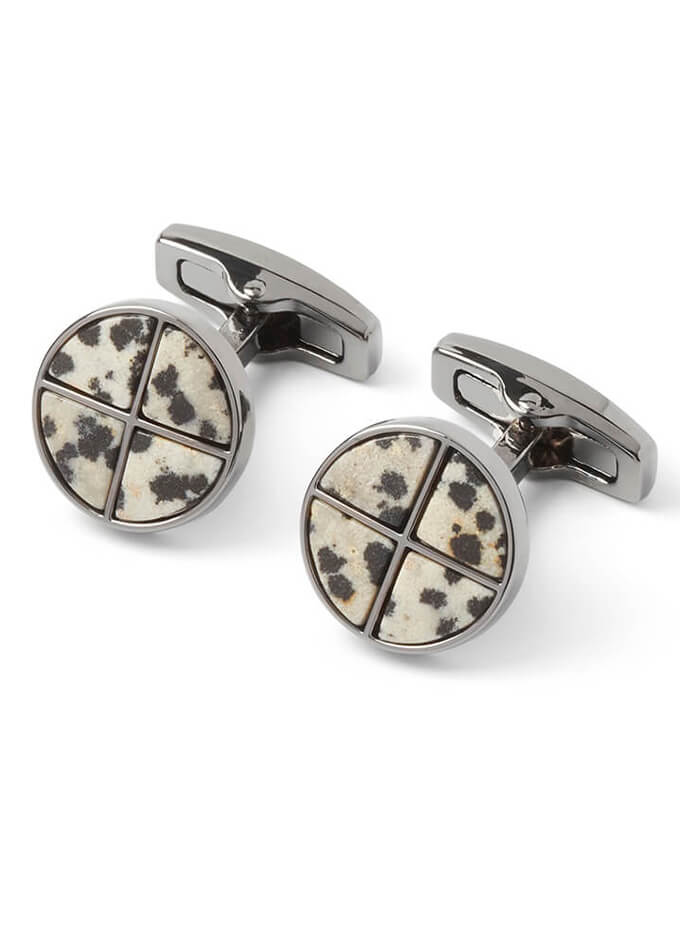 Cufflinks | Quadrant Dalmatian Jasper