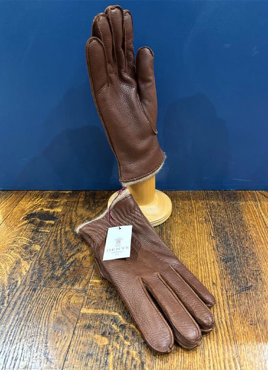 Deerskin/Cashmere Lined Glove | Brown