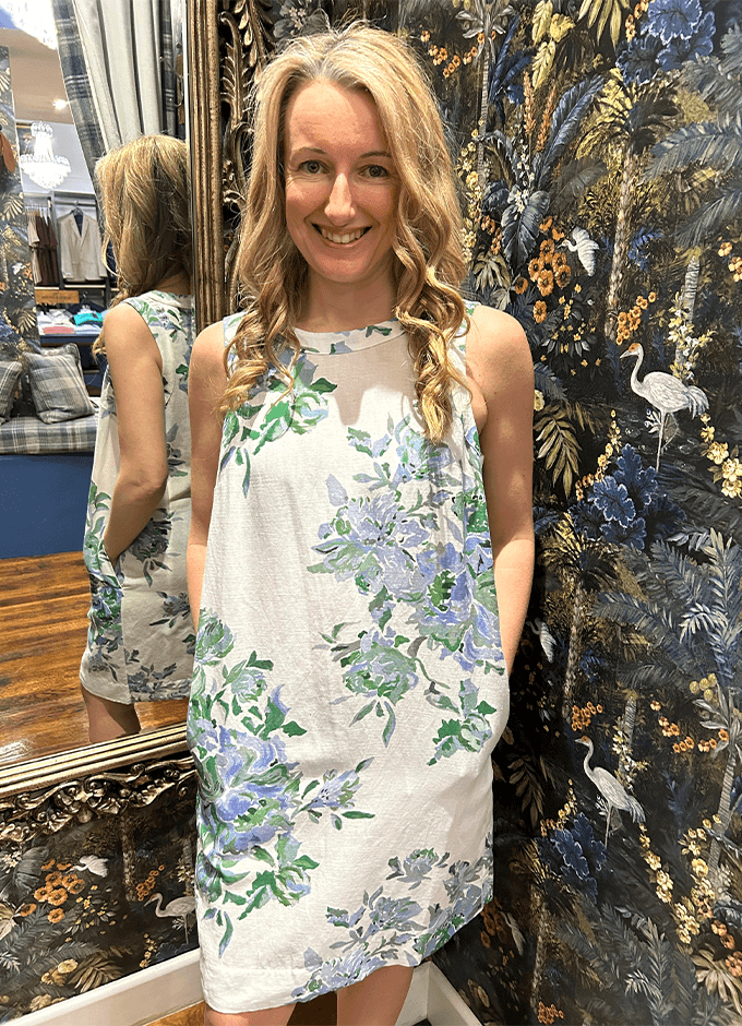 Delphine Blue Floral Dress | Blue