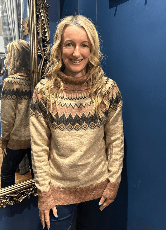 Devlin Women's Fair Isle Pattern Sweater | Oat Multi