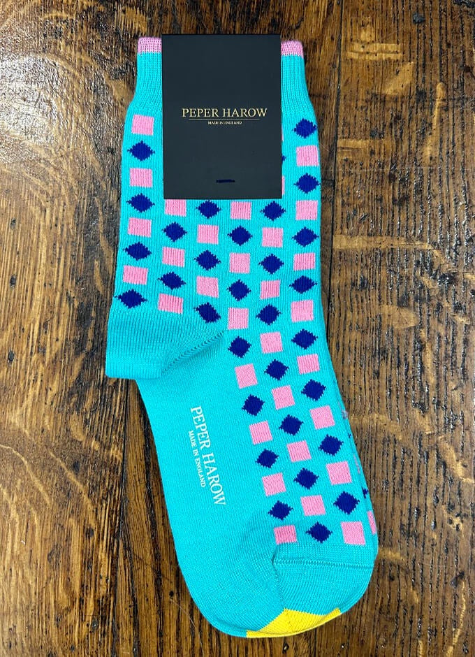 Peper Harow | Diamonds Women's Luxury Socks | Teal