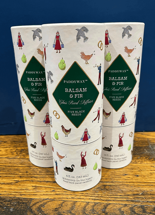 Ribbed Glass Diffuser Green | Balsam & Fir