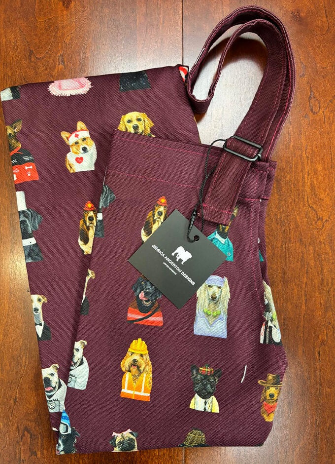 Dogs 100% Cotton Apron | Berry