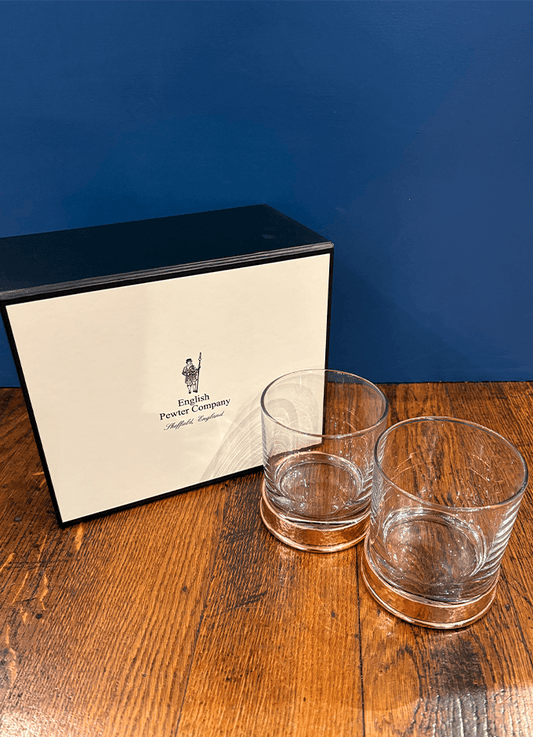 English Pewter | 11oz Whisky Glass Tumbler Set of 2