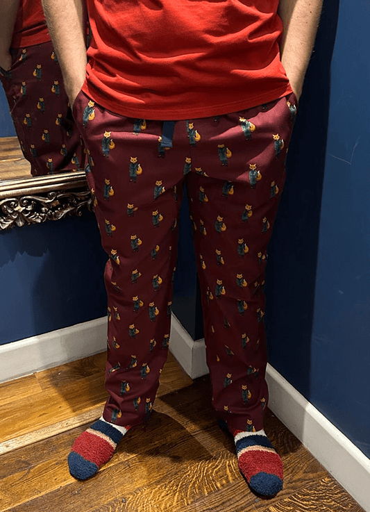 Dozer Pyjama Bottoms | Burgundy Red