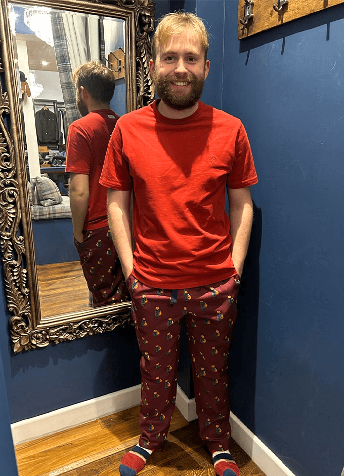 Dozer Pyjama Bottoms | Burgundy Red