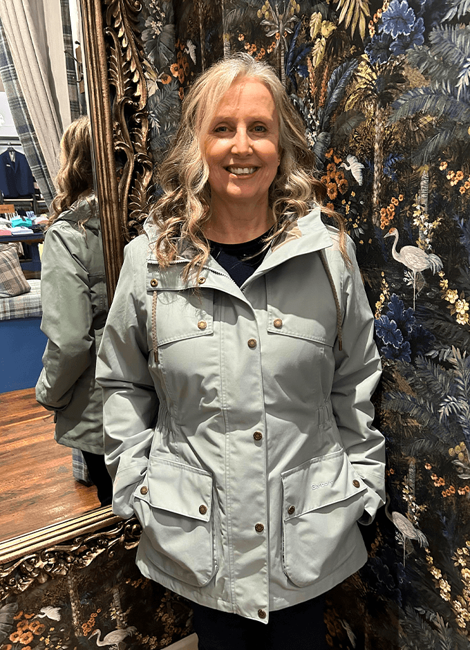 Maple Waterproof Jacket | Blue Sage/Gardenia