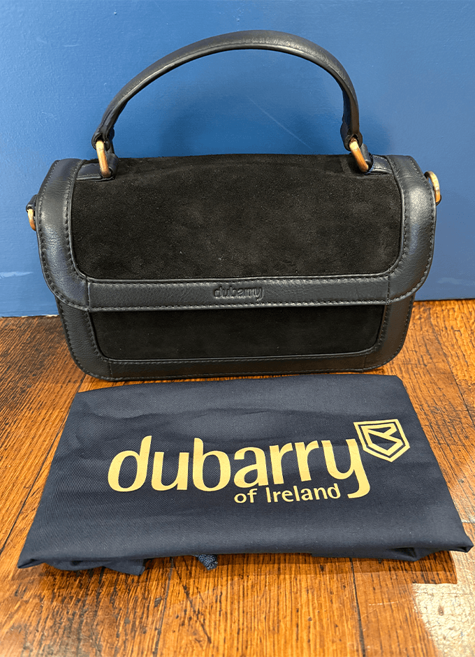 Eadestown Structured Handbag In Suede/Leather |Black