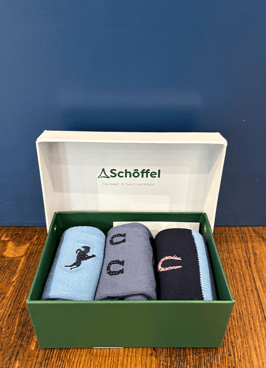 Ladies Bamboo Socks (Box Of 3) | Equestrian Mix 4-7