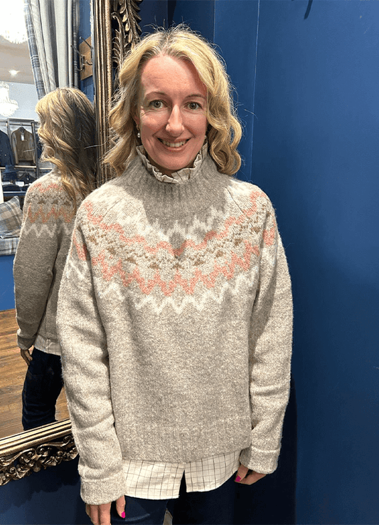 Evie Fairisle Jumper | Cobblestone