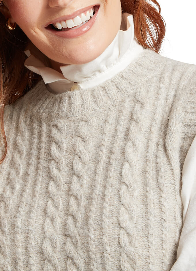Schoffel Evie Sleeveless Jumper | Cobblestone