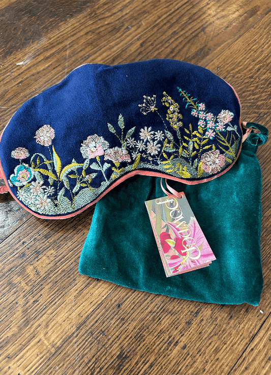 Velvet Eyemask | Navy Floral