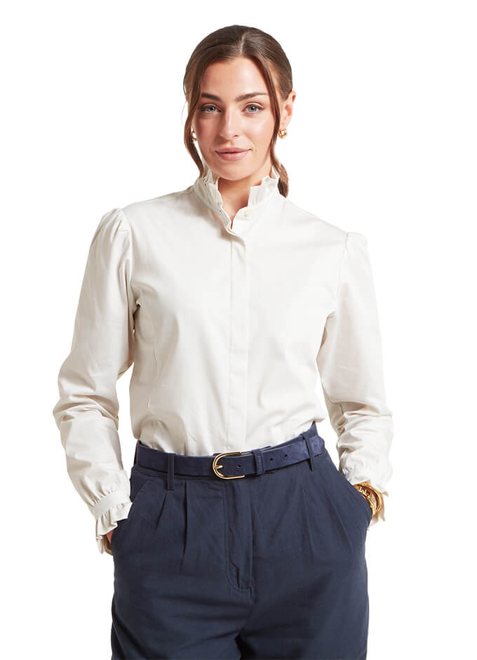 Fakenham Ladies Shirt | Linen Stripe