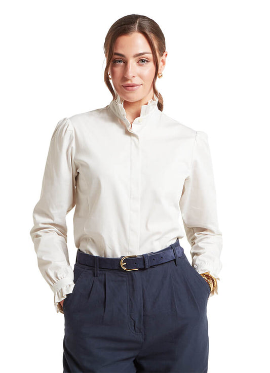 Fakenham Ladies Shirt | Linen Stripe