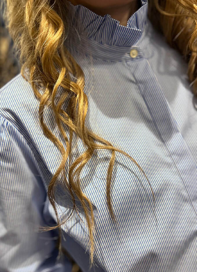 Fakenham Ladies Shirt | Light Blue Stripe