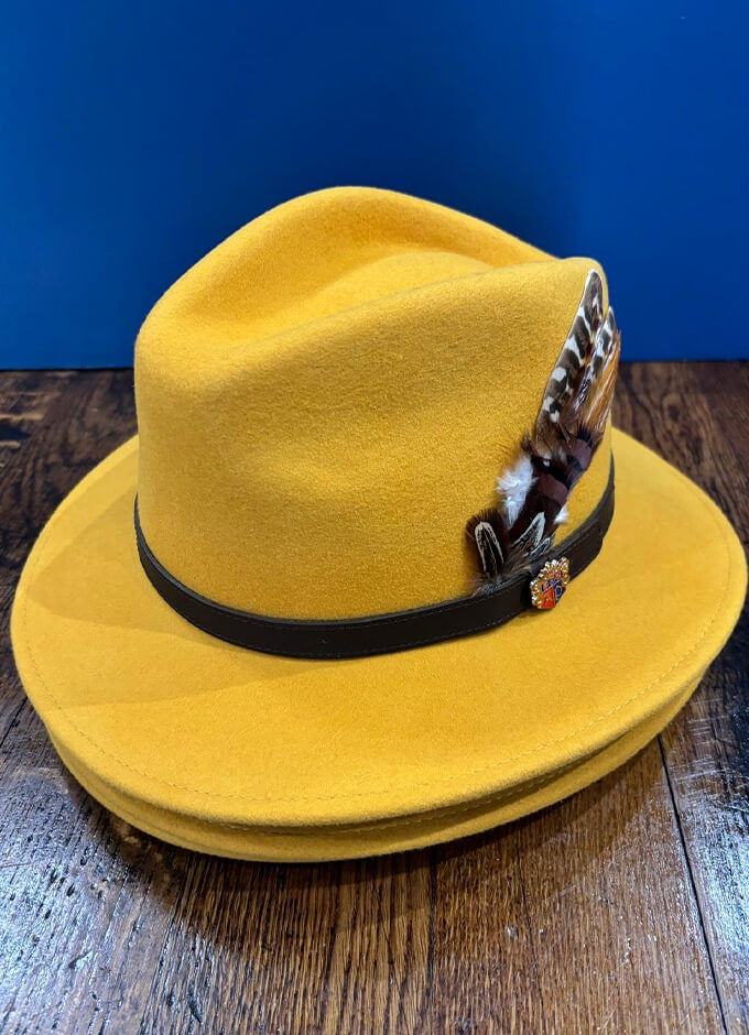 Richmond Ladies Fedora | Mustard